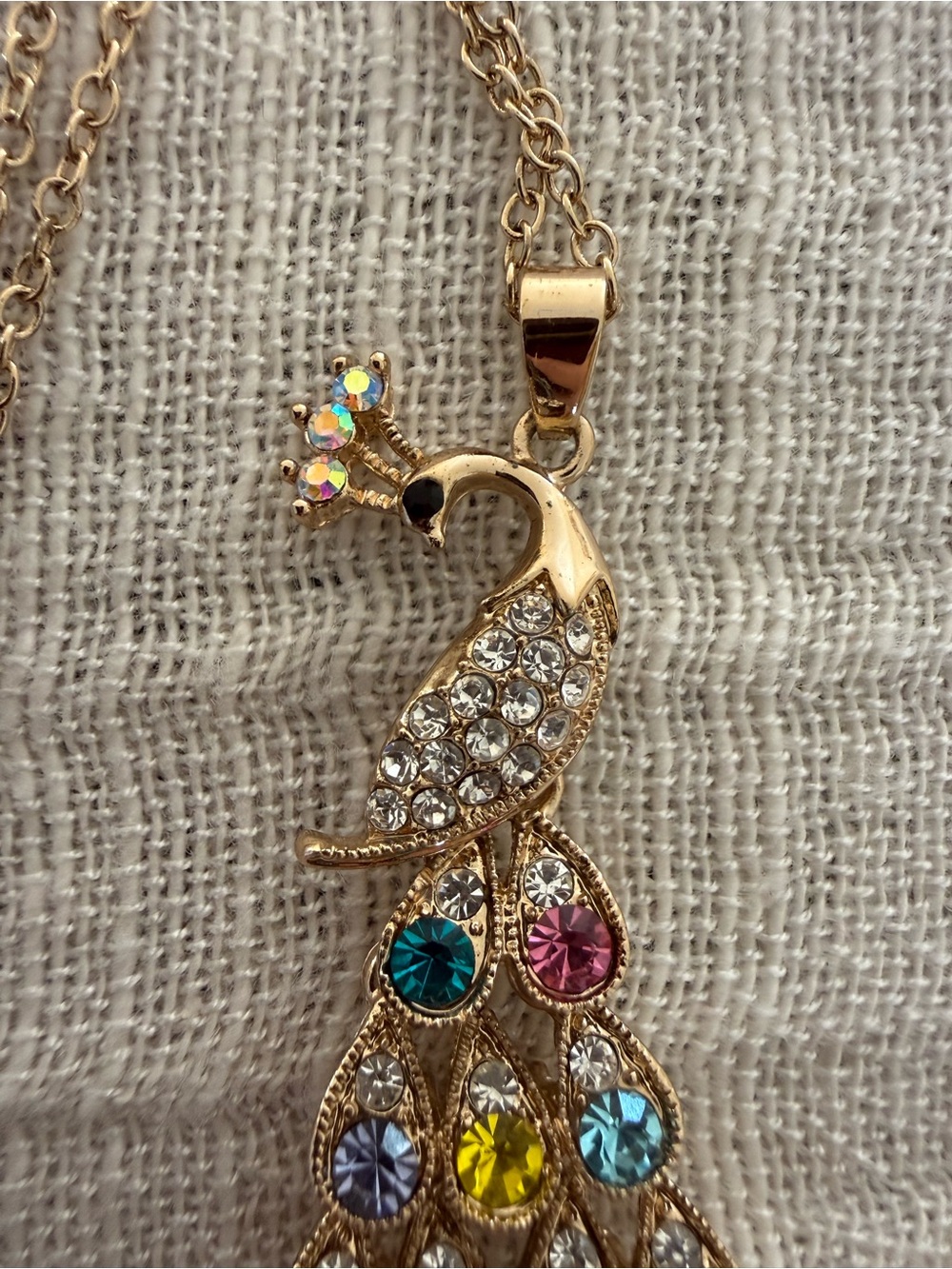 Sparkling Peacock Statement Necklace 🦚✨
